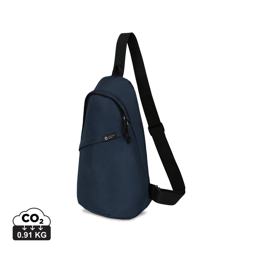 Sac bandoulière personnalisable compact AWARE™ Renew Bleu marine